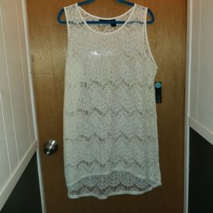 NWT Swim cover up XL off-white